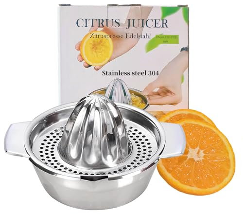 Fruit Hand Squeezer, 304 Stainless Steel Multifunctional Grapefruit lemon Orange Citrus Fruit Hand ScrewTop Lemon juicer hand Squeezer for kitchen
