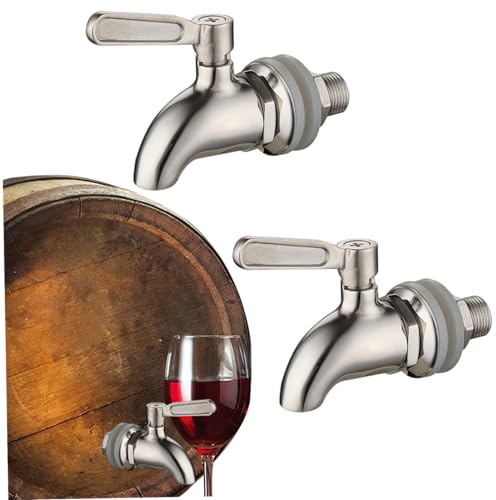 Tap de remplacement du distributeur de boissons, robinet en acier inoxydable pour distributeurs boissons 16 mm (2pcs)