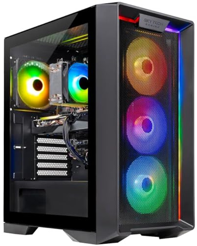 Skytech Gaming Nebula Desktop PC, Ryzen 5 5500 3.6 GHz (4.2GHz), NVIDIA RTX 5060, 1TB NVMe SSD, 16GB DDR4 RAM 3200, 650W Gold PSU, Wi-Fi, Win 11