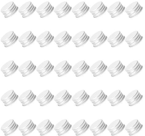 VALICLUD 60pièces Couvercles Étanches Aluminium pour Bocaux Verre Bouchons à Vis de Rechange de Bouchons Filetés Aluminium pour Flacons