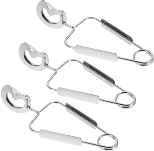 VANZACK Pince Escargot En Acier Inoxydable Lot De 3 Pinces Alimentaires À Ressort Poignée Ergonomique Résistante À La Chaleur Pour Servir Escargots Et Aliments En Cuisine