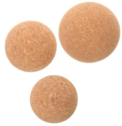 3 Stück Kork Faszienball 5/6/7cm für Muskelmassage | Fester Aufbau, Gezielte Anwendung, Leicht und Flexibel, für Yoga und Fitnessstudios Geeignet