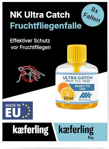 Novokill Trappola Moscerini della Frutta | 100% non tossico | 8x 20ml Attrattivo | Per Trappola Novokill
