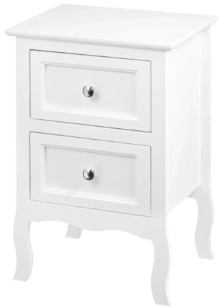 Table De Chevet avec 2 Tiroirs, Commode Baroque, D'appoint for Bureau, Chambre À Coucher, Meubles Salon, Maison Une ExéCution SoignéE