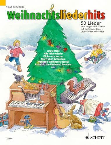 Weihnachtsliederhits: 50 Lieder zum Singen und Spielen. Gesang und Klavier, Keyboard, Akkordeon oder Gitarre (1 Melodie-Instrument ad libitum). Liederheft.