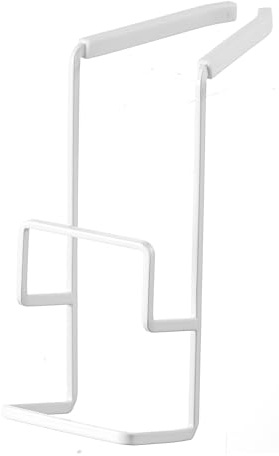 YAMAZAKI 4390 Tower Hanging Double Sponge Holder, White, Steel/Silicone, 6 x 16 x 15.5 cm