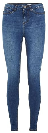 Noisy May Damen Nmcallie Hw Blue Noos Skinny Jeans, Dunkelblau, 31W / 32L EU