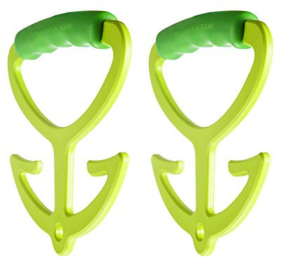 Pankia Grocery Bag Holder Shopping Bag Carrier, Each Handle Holds Up to 80lbs, Hanger with Soft Grip Handle, 2 Pack