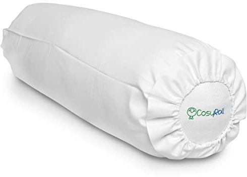 Original CosyRoll® Seitenschläferkissen & Kuschelkissen | Besser schlafen Kissen | 100% Baumwolle & Füllung aus Mikrofasern | 90cm x 30cm | Kissen mit Bezug Daisy (Farbe: Weiss)