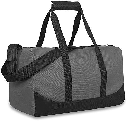 Trail maker 30 Liter, 17 Inch Canvas Duffle Bags for Men and Women -Travel Weekender Overnight Carry-On Shoulder Duffel Tote Bags (Grey)