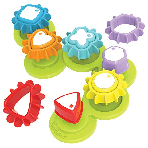 Yookidoo Shape ‘N’ Spin Gear Sorter. A Developmental Activity Toy for Kids Ages 1-3. Toddlers Montessori Sortering Game with Multiple Colors and Shapes, That Also Spins. (Closed Gift Box)
