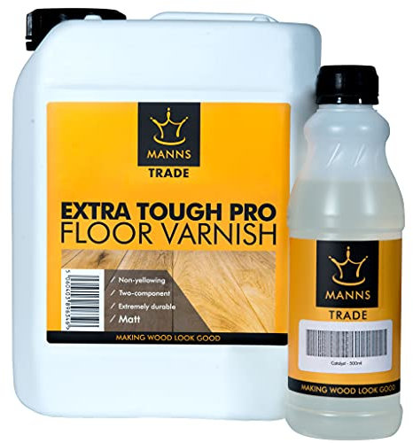 Manns Trade Extra Tough Pro Floor Varnish - High Gloss - 5L