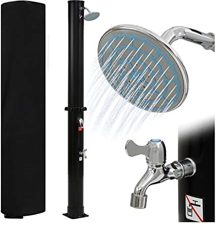 STILISTA Solardusche 35 l, Wasserhahn, Schlauchanschluss, Farbwahl