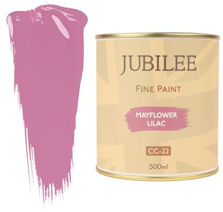 Guild Lane Jubilee Furniture Paint – Upcycle & Transform Wood, Metal & Glass – Soft Sheen Finish for Indoor & Outdoor – Durable & Easy to Apply Multi-Surface Paint (Mayflower Lilac, Purple, 500ml)