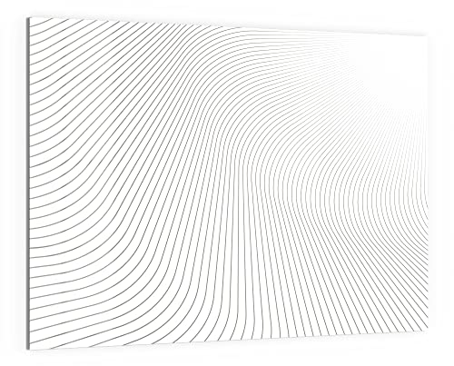DEQORI Glas-Magnettafel | 120x90 cm groß | Motiv Fließendes Streifenmuster | Memo-Board aus Glas | Magnetboard inkl. Magnete, Stift & Tuch für Küche & Büro | Tafel magnetisch & beschreibbar