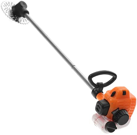 CHILDWEET Miniature Lawn Mower for Dollhouse PVC Orange