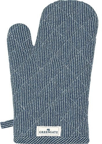 GreenGate Ofenhandschuh Alicia Dark Blue Blau Baumwolle Grillhandschuh BBQ