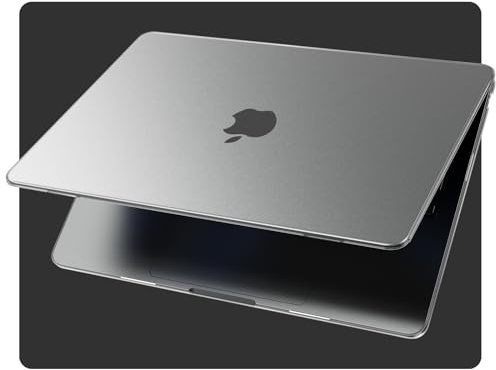EooCoo Ultradünne Hülle Kompatibel für MacBook Air M4 M3 M2 13 Zoll A3240 A3113 A2681 (2024-2022 Freisetzung) [Passend zur Offiziellen Farbe] 13.6 Case Kratzfeste Hart Schutzhülle - Matt Space Grau