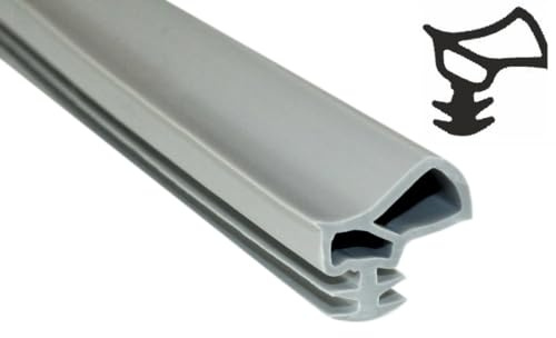 SN-TEC Stahlzargendichtung, Türdichtung, Ersatzdichtung, Z 1180, Breite: 16mm, Höhe: 11mm zum einstecken, Farbauswahl: weiß/grau (Grau, 30 Meter)