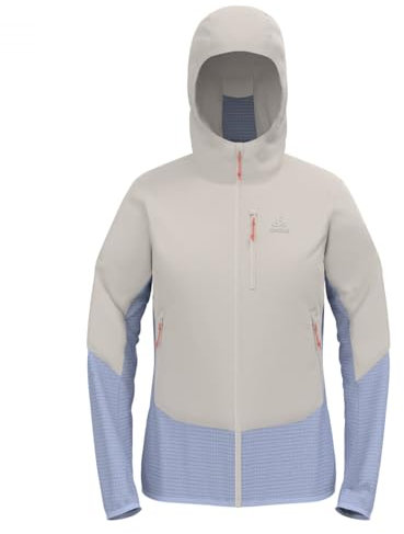 Odlo Damen Ascent Hybrid Jacket Insulated Laufbekleidung Laufjacke Beige - Hellblau S