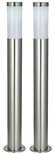 2er Set Außen Stehlampe mit Farbwechsler Gartenlampe RGB LED Wegeleuchte Außenstehlampe, LED warmweiß dimmbar, 12,7x110cm, Garten Außenbereich