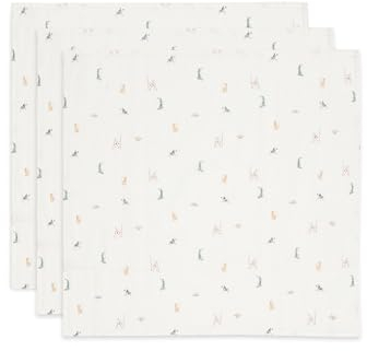 Jollein 535-851-67090 Spucktücher/Mundtücher Musselin 3er Pack - Jungle Jambo (70x70cm)