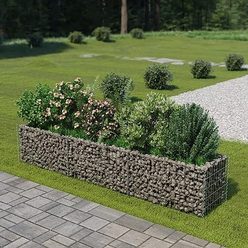 XGWKCNV Lawn & Garden Gabione Hochbeet Verzinkter Stahl 270x50x50cm Gartenarbeit