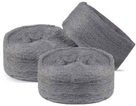 4 Pack Steel Wool Mice, Steel Wire Wool, 0000 Rodent Control Gaps Blocker Stainless Coarse Wire, Wall Hole Fill Fabric, Easy to Use Stop Rats and Mice Insect Pest, Removing Varnish, Rust, 2.3m/roll