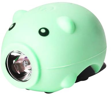 Redigerbar barnskoterlampa, LED barnskoterlampa – USB uppladdningsbar barnvagnsljus, LED-varningsljus, trippelläge med horn, IP64 vattentät, för skoter och barnvagnar (grön)