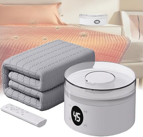 Protector de colchón calentado por agua, Separación de agua y electricidad, Temperatura dual y control dual, lavable, Funcionamiento silencioso, Ayuda a calmar y aliviar el estrés, el dolor muscular