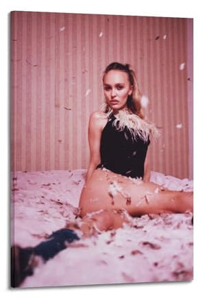 CHENSUL Lily-Rose Depp Posters Artworks Canvas Room Aesthetic Wall Art Prints Home Modern Decor 16x24inch(40x60cm)