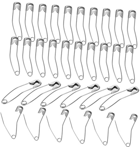 SHINEOFI 200pcs Nickel-plated Curved Safety Pins for Quilting and Crafting Metal Sewing Pins for Dressmaking and Diy Projects