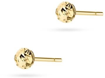 MARKO Ohrstecker aus 14K Echtgold 585 – Kugel Ohrringe Damen – Glänzender Gold Ohrschmuck in Größen von 3mm bis 8mm – Zeitloser Schmuck für Frauen & Mädchen