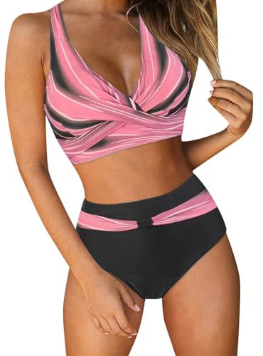 Bikini Damen Set mit bügel bauchweg große brüste 95d rot perioden Bikinihose zum Schwimmen und Tanga Badeanzug Shape schwarz Tankini Cup h Thong sexy meerjungfrauenflosse mädchen Neckholder