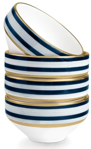 fanquare Set di 4 ciotole da dessert da 340 ml, 11,5 cm Ciotole per contorni, snack, cucina, ristorante, ciotole per gelato, lavabili in microonde e in lavastoviglie