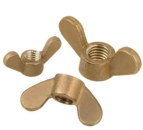 1PC/5PCS Solid Brass Wing Nuts Butterfly Hand Tighten For Bolts Screws M3 M4 M5 M6 M8 M10 M12(5pcs,M10)