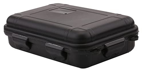Hapivida Small Hard Case with Foam, Small Dry Box Shockproof Drybox Compact Camping Survival Storage Box Airtight Travel Case for Outdoor Camping Hiking Travel (L)