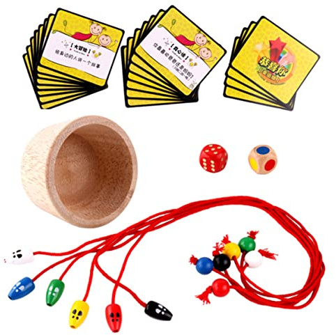 Milisten Educational Wooden Mouse Catching Game Toy for Boy Girl Interactive Parent-boy Girl Activity Develop Skills Birthdays Holidays