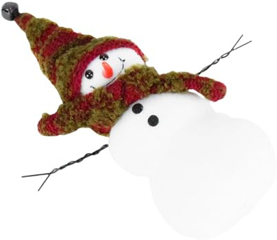 Cenifin Pupazzo di neve di Natale Pupazzo di Peluche Figura Con Strisce E Festival Sciarpa Morbido Mano Figura Giocattolo Casa Decorazione Festival Tavolo Display