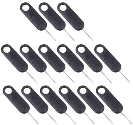MAGICLULU 15 Piezas de Agujas para Abrir Tarjetas Sim Extractores de Bandeja Sim para Teléfonos y Tabletas Herramienta Compacta y Portátil