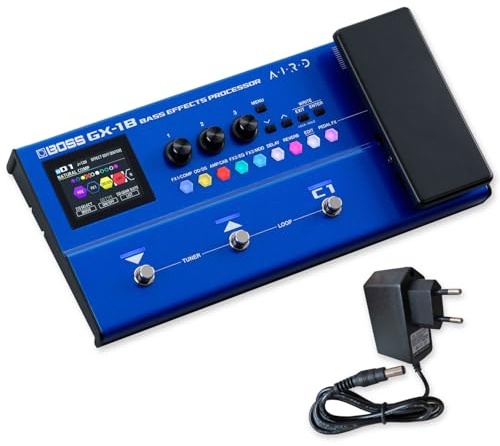 Boss GX-1B Effektgerät Multieffekt-Pedal für Bass mit keepdrum Netzteil