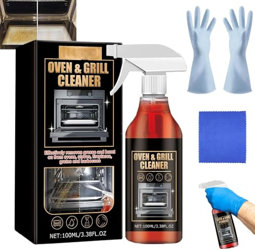 Jakehoe Oven and Grill Cleaner Spray,Oven Cleaner Heavy Duty Spray,All Purpose Cleaners Sprays,Nettoyant Puissant,Removes Baked On Food and Burnt-In Grease Fast,for Ovens, Barbecues, Grills, Racks (1)