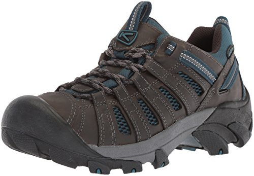KEEN Men's Voyageur Low Height Breathable Hiking Shoes, Alcatraz/Legion Blue, 13 US