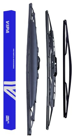 Vipa Car Parts Premium Wiper Blade Set | Fits: NISSAN MICRA III K12 Hatchback (Oct 2002 to Aug 2010) | All-Weather Performance | Durable, Streak-Free Windshield Wipers | Easy Installation