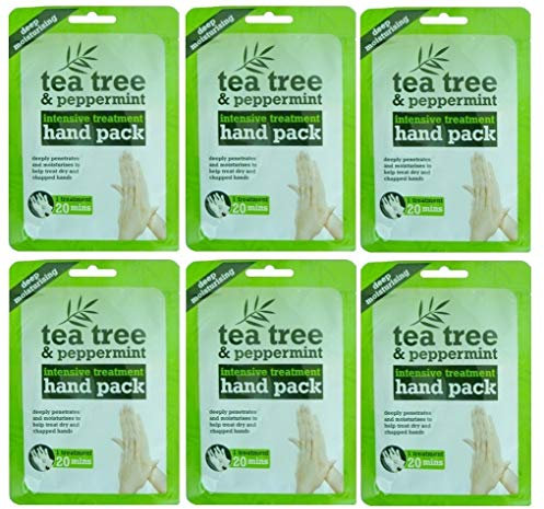 Tea Tree & peppermint deep Moisturising Hand pack To Repair Dry & Chopped Hands X 6