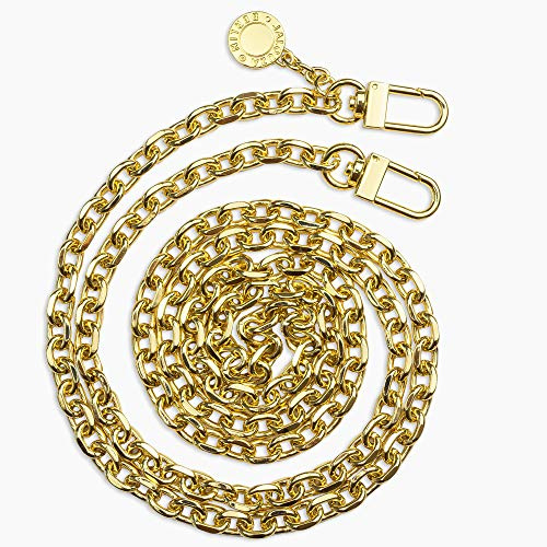 Jalouza Handykette in Gold – 120 cm Metallkette für Handyhülle, Crossbody Handy Lanyard, Schlüsselband und Taschenkette (Kette Anker in Gold)