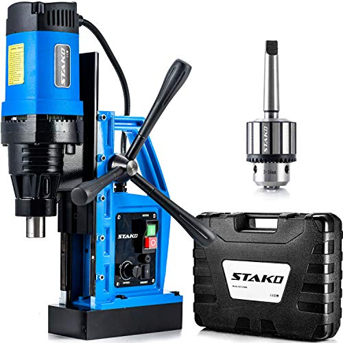 STAKO SCY-2800E Max. Ø 80 mm Magnetbohrmaschine 2050 W mit Koffer – 17 kg – Magnetkraft 17000 N – tragbare Kernbohrmaschine für Metallbearbeitung mit Bohrfutter – Set 1