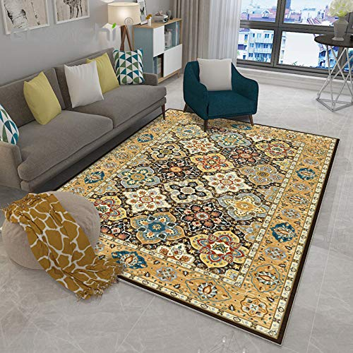 SN HUIPENG Big Carpets Persian Vintage Carpet for Living Room Bedroom Mat Non-Slip Area Rugs Boho Morocco Ethnic Retro Carpet 80x120cm