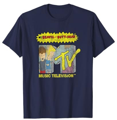 Beavis and Butt-Head Distressed MTV Logo T-Shirt
