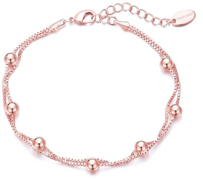 Philip Jones Rose Gold Plated Ball Bracelet